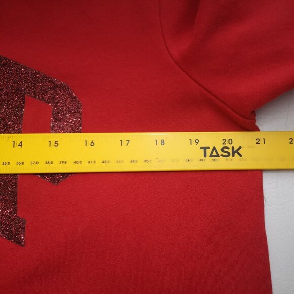 Gap Ladies Size Large Red Fleece Lined Round Neck Straight Fit Sweat Top - Picture 11 of 14